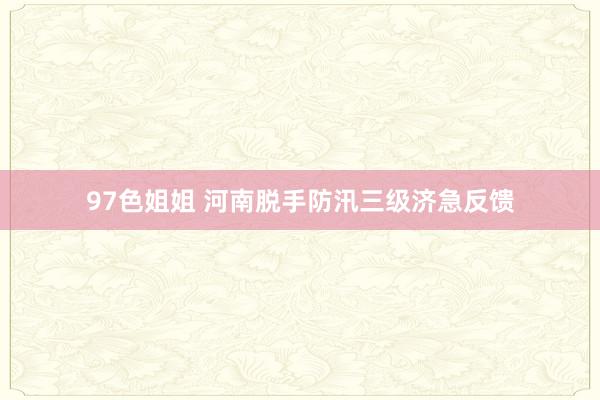 97色姐姐 河南脱手防汛三级济急反馈