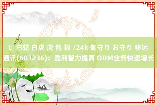 ✨白蛇 白虎 虎 龍 福 /24k 御守り お守り 移远通讯(603236)：盈利智力提高 ODM业务快速增长