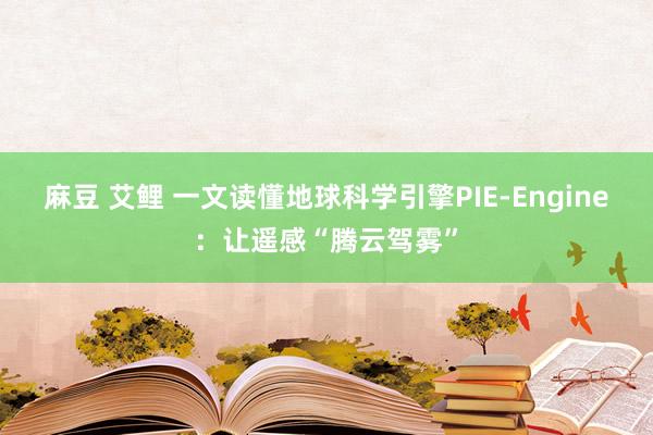 麻豆 艾鲤 一文读懂地球科学引擎PIE-Engine：让遥感“腾云驾雾”