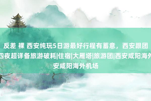 反差 裸 西安纯玩5日游最好行程有蓄意，西安跟团五天四夜超详备旅游破耗|住宿|大雁塔|旅游团|西安咸阳海外机场